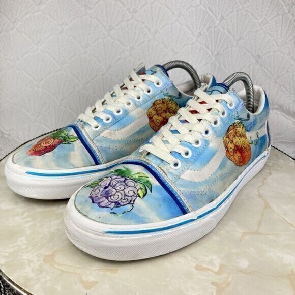 Vans Sneakers Unisex M 9 W 10.5 Blue Devil Fruit One Piece Special Edition Shoes - Picture 5 of 13